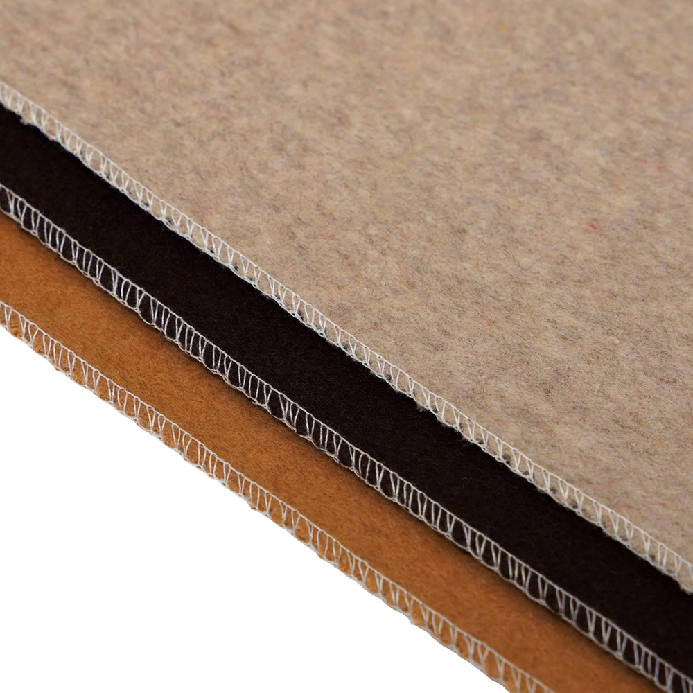 50% lana, 40% poliestere, 10% altra fibra, 720 g/m², colore pasta di fagioli, tessuto di lana double face spesso, ML-0124-4382-1