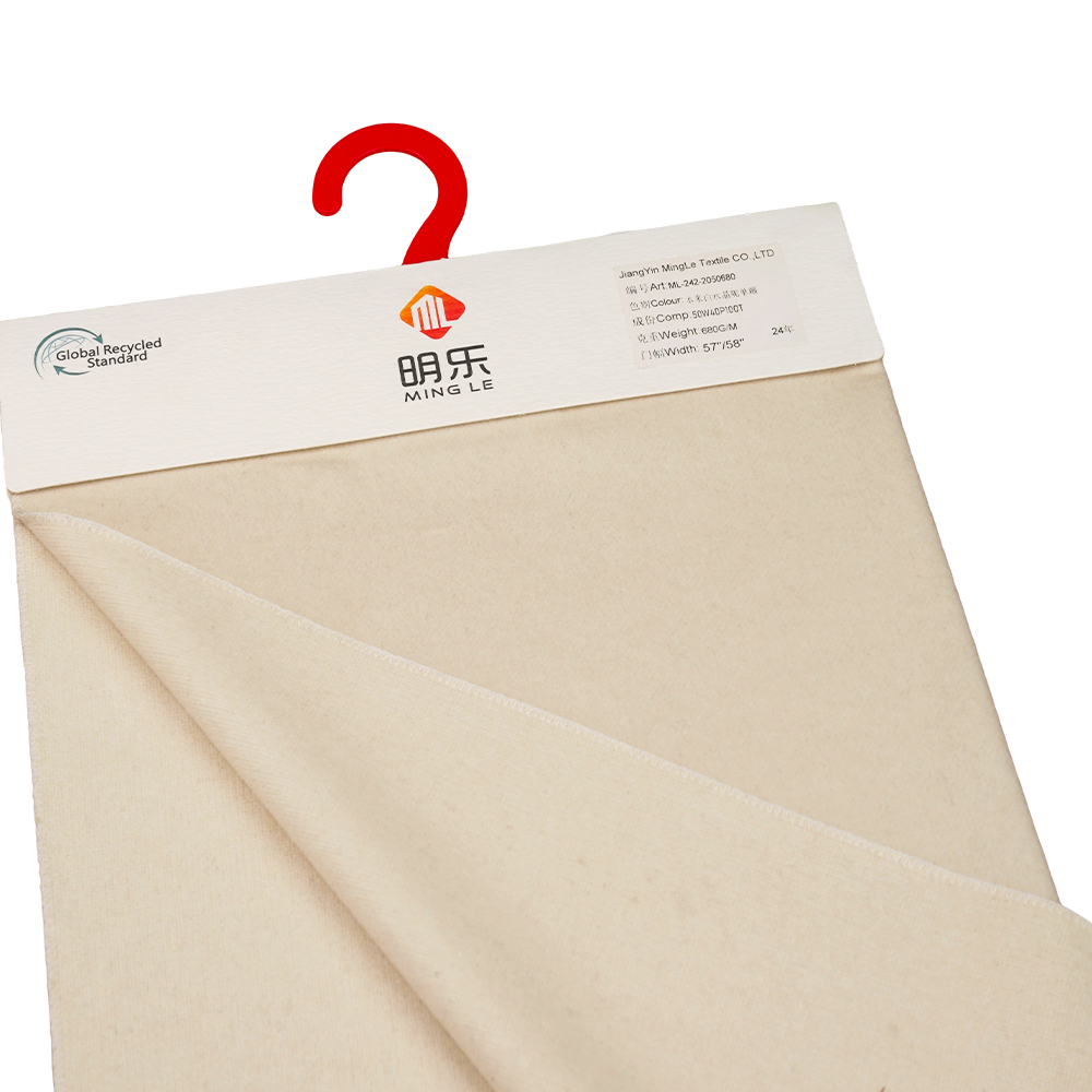 50% lana, 40% poliestere, 10% altra fibra, 680 g/m², beige, rivestimento monofacciale in lana di cristallo, ML-242-2050680