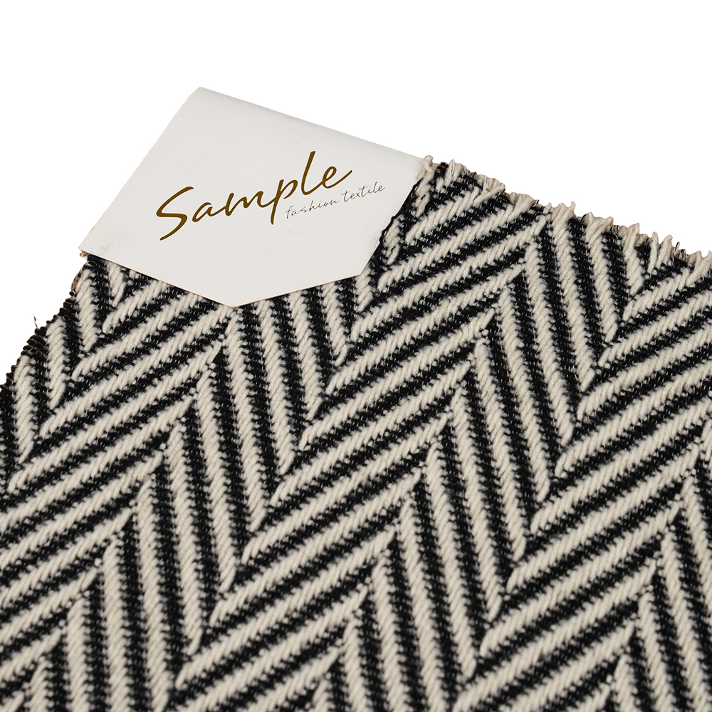 100% altro, 720 G/M, Classico bianco e nero, Filato di tweed, ML-70230021-22090