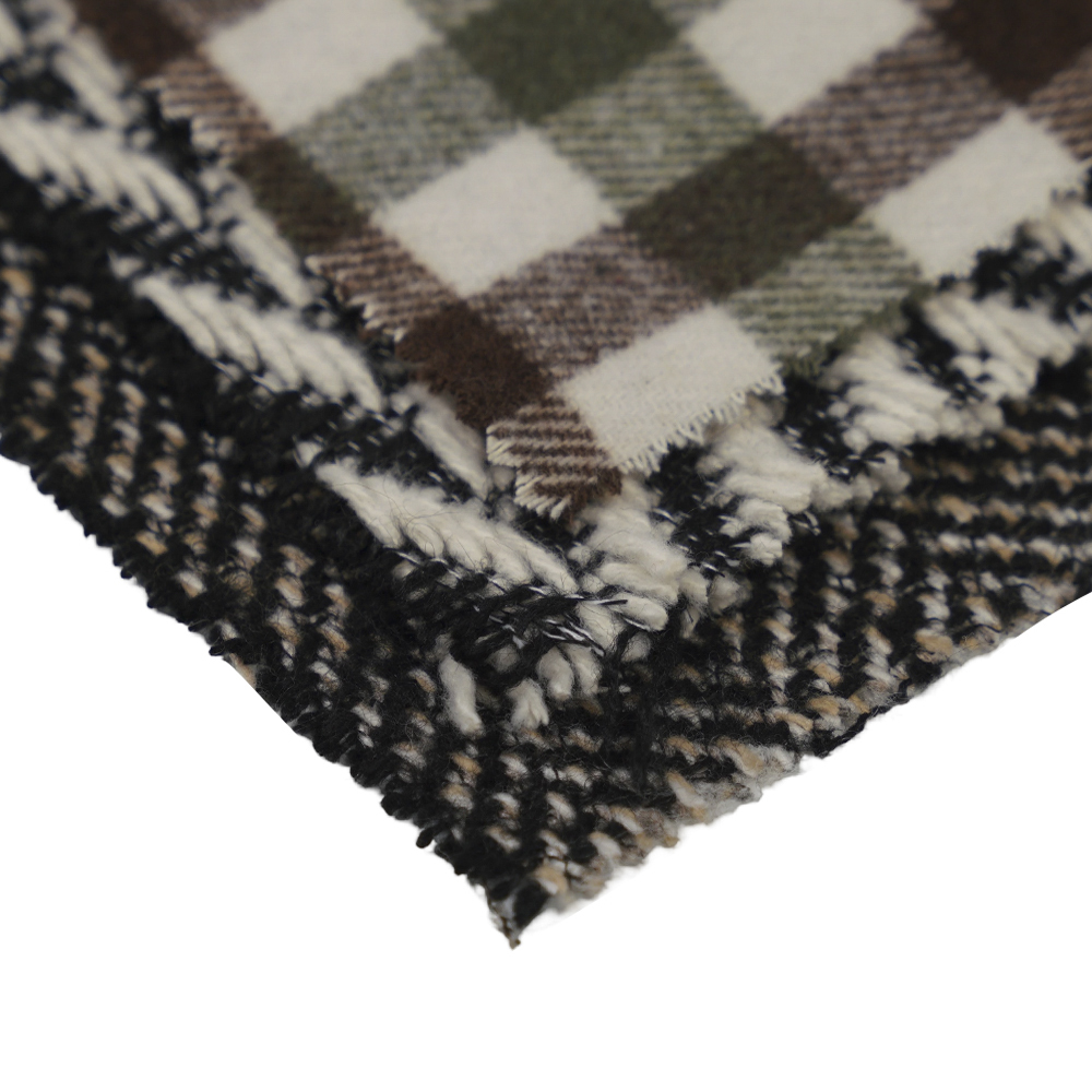 100% altro, 720 G/M, Classico bianco e nero, Filato di tweed, ML-70230021-22090