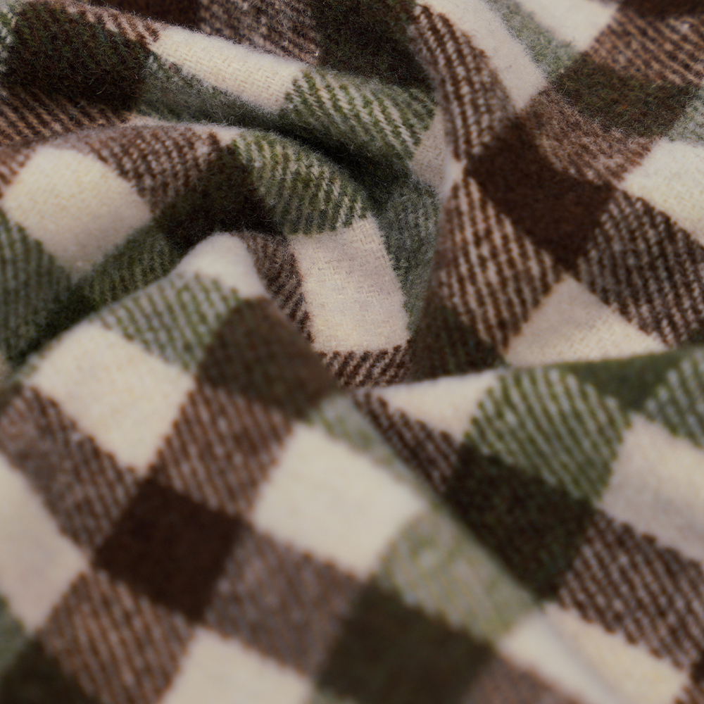 100% altro, filato di tweed verde, marrone e bianco 410 g/m, ML-701234