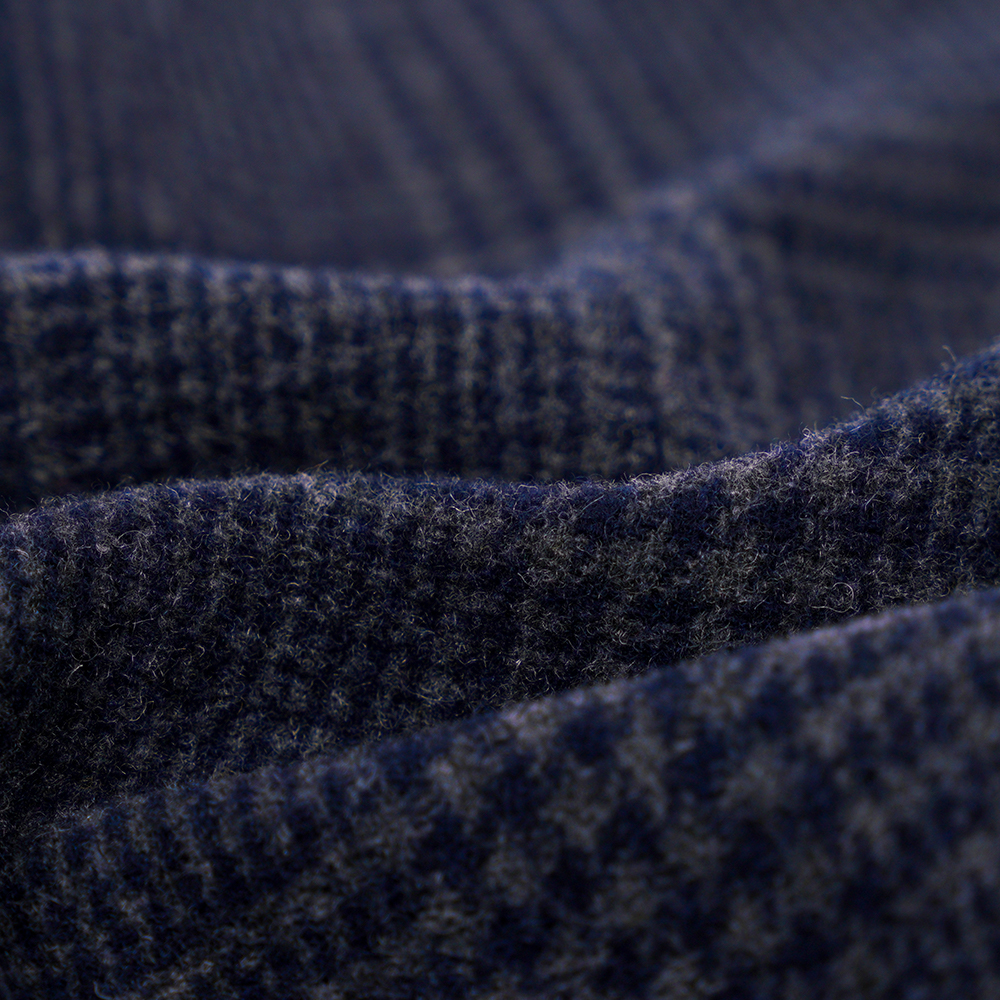 55% lana, 45% altro,r 645G/M, blu navy, tessuto in velluto double face, ML-3010305-1