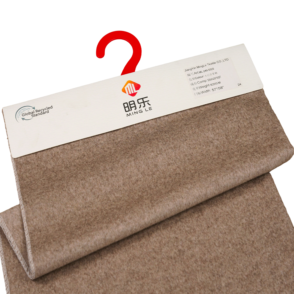 50% Lana, 5% Cashmere, 35% Poliestere, 10% Altro, Fibra 750G/M, Grigio Scuro +, Grigio Medio, Ricoprimento Twill Double-Face: Una Guida Tecnica Completa per i Produttori